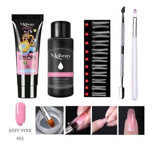 Nail Art Kits 5pcs Kit Extension Set With Nial Tips Dual Form Qiuck Dry For Manicure Finger Brush