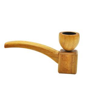 TOPPUFF Handmade Premium Wood Smoking Pipe With Wooden Bowl 86 MM Mini Wooden Tobacco Pipe Portable Filter Wood Pipe