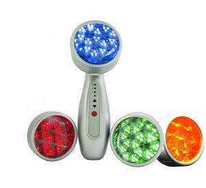 Handheld LED Facial Machine PDT Photon LED Light Therapy 4 Colors Red Blue Green Yellow For Skin Rejuvenation Acne Removal Anti Wrinkles