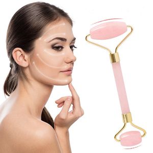 Róża Jade Roller Masaż Kryształowy Kamień Jade Masażer Roller Pielęgnacja Skóry Face Tool Beauty Tool