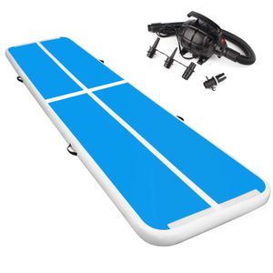 10ft Ginástica Inflável Airtrack Tumbling Mat Pista de Ar Pista Tapetes Elétricos Bomba de Ar Uso Doméstico / Treinamento / Cheerleading / Praia / Parque e Água