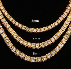 Collane di design da uomo catene hiphop gioielli diamanti diamante a fila collana di gioielli hip hop hop hip hop 3mm da 3 mm in argento in oro in oro in oro oro