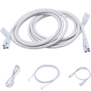 Extension lamp cord with pin connectors led tube light cable for t8 t5 integrated tube bulbs US EU plug wire