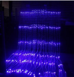 3x3M 320 LED Cascata Ghiacciolo Tenda LED String Luce fata Natale Flusso d'acqua Meteor Shower Rain String Light