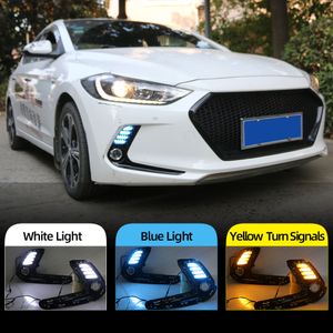 2Pcs for Hyundai Elantra 2016 2017 2018 LED car DRL Daytime Running Light Daylight Waterproof Signal lamp lights