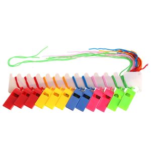 Wholesale toy world cup resale online - New Arrival World Cup Cheerleading Plastic Whistle With Lanyard quot OK quot Designs Pure Color Whistles Kids Toys Sports Game Accessories