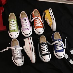 Children Fashion Canvas Shoes 2020 New Arrival Kids Classic Low-top Lace-up Shoes Boys Girls Unisex Casual Shoes 13 Colors