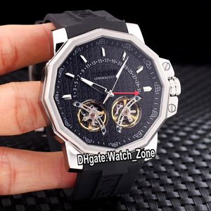 New 48mm Admirals Cup Ac-one Cool Fly back Date A108/02339 Double Tourbillon Automatic Mens Watch Steel Case Rubber Strap Watches Watch_zone