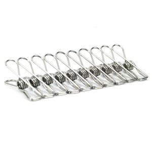 1000PCS/LOT Hot Sale Excellent Quality New Arrival Stainless Steel Spring Clothes Socks Hanging Pegs Clips Clamps Silver Laundry LX4207