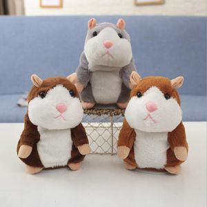 Falando hamster rato animal de estimação brinquedo de pelúcia fofo fala sadio registro hamster falando registro rato recheado pelúcia animal crianças brinquedo 200 pcs dw5437