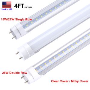 4FT T8 świetlówka LED 18W 22W 28W 4 stopy G13 Bi pin 4 'światła garażowe 1.2M oświetlenie sklepu wymiana lampy fluorescencyjnej, usunięty balast, podwójna końcówka mocy