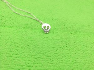 Tiny Sugar Skull Pendant Chain Halsband Söt skeletthalsband Enkel djurskalle ansikte Huvudhalsband för kvinnliga smycken