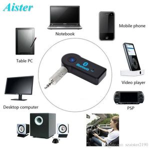 Tragbarer Bluetooth-Empfänger, 3,5-mm-Streaming-Auto, kabelloser AUX-Audio-Musik-Adapter mit Mikrofon für Telefon/PC