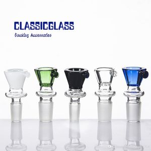 Glass Bowl Screen smoke Connection Colors 10mm 14mm 18mm Female Male Water Pipe Oil Rig Bubbler Bong