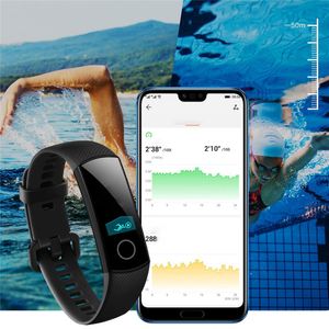 Original Huawei Honor Uhr 4 NFC Smart Armband Herzfrequenzmesser Tragbare Sport Tracker Gesundheit Armbanduhr Für Android iPhone iOS Telefon