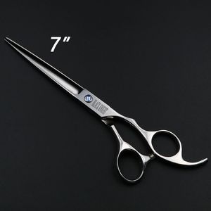 7 polegadas de cabelo profissional tesoura de corte de cabeleireiro cão Barber Salon Pet Grooming Shears BK035 LY191231