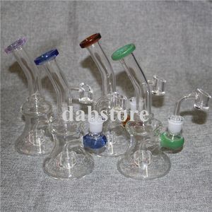 Copo de vidro dab rig bong hookah bongs inebriante mini tubo de água tubs grossos plataformas de óleo de cera Fumolos de favo de mel com barra de quartzo Banger