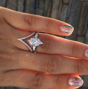 Gem Diamond Ring Ring Crown Hexagonal Crystal Ring