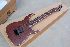 Factory Wholesale 7 Strings Electric Guitar with Black Hardwares,Rosewood Fretboard without Inlay,Can be customized