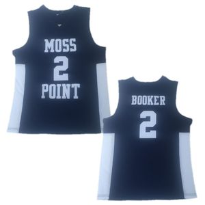 Moss Point # 2 Devin Booker Basketball Shirt Mens Devin Booker High School Basketball Maglie Uniforme sportiva cucita