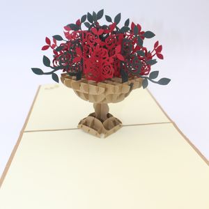 3D Handmade Lucky Business Greeting Cards Creative Blessing Wedding Thank You Invitations Festive Party Supplies