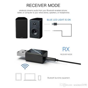 2 IN1 Bluetooth-mottagare sändare 3.5mm AUX 5.0 Adapter för hörlurs högtalare Trådlös ljud-TV