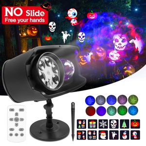 Światło projektora Bożego Narodzenia z oceanem Fala 2 w 1 LED LED Lights Wodoodporne odkryte kryty Halloween Xmas Party Yard Ogrodowy dekoracji