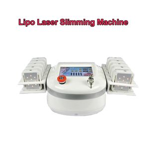 Professional portable diode lipolaser lipo laser weight loss non invasive 10 pads 650nm&980nm slimming machine fat burning beauty equipment