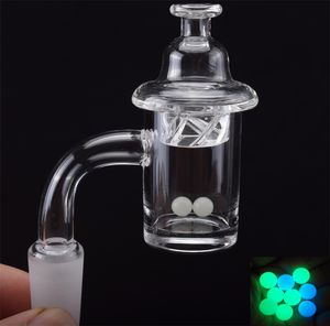 5mm Thick Quartz Banger 10mm 14mm 18mm Flat Top Quartz Bangers Nails with Spinning Carb Cap and Terp Pearl For Bongs Dab Rigs