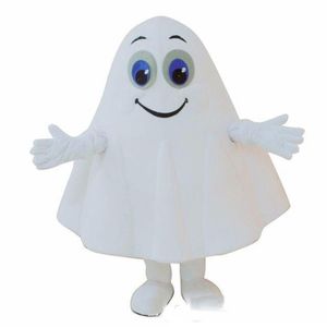 2019 Halloween White Ghost Maskottchen Kostüm Cartoon Gespenst Anime Thema Charakter Weihnachten Karneval Party Fancy Kostüme Erwachsene Outfit