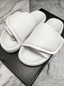 Hot Sale-Son 7 Sandaler Slipper Og Sommarstrand Inomhus Flat Tofflor Flip Flops Sandal Nylon Slides med låda