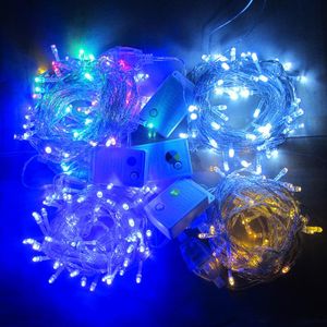 20M/30M/50M/100M 600 LED String Fairy Lights Xmas Decor luci Rosso/Blu/Verde Colorfull Luci natalizie Party Scintillio di luce