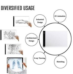 LED A3 A4 A5 USB Digital Tablet Art Portable Graphics Tablet Tablet Writing Drawing Board Ultra-Thin Tracing Board Light Box Copy PAD276M