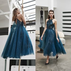 Azzi Osta 2020 Gelinlik Modelleri ile Wrap Çay Boyu Boncuk Akşam Örgün Elbise Glitz Yarışması Elbiseler için Kızlar Parti Balo Abiye