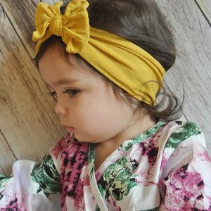 Baby Girls Headwear Headwrap Nylon Bow Baby Headband Toddler Big Hair Bows Elastic Hair Bands Barn Födelsedagsfest Gåvor Hårtillbehör