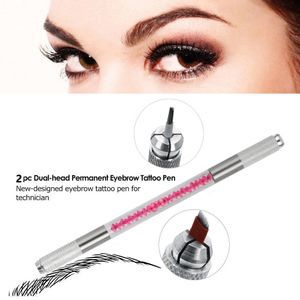 Microblading Manual Pen Eyebrow Tattoo Double End Multi Used Tool Permanent Makeup Accessories Tattoo Microblade Supply