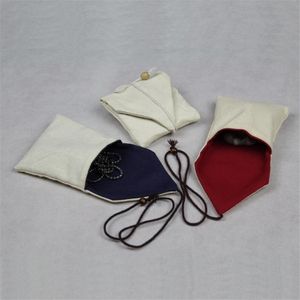 Line Cotton Bag Jewelry Packaging With Rope Cute Drawstring Storage Mini Pouches Wedding Party Gift yq00783