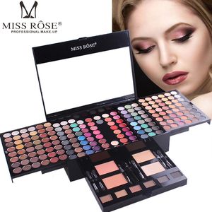 Eyeshadow Concealer Blush Powder 180 Colors Matte Nude Shimmer Eye Shadow Palette with Brush Cosmetics Piano Shaped Makeup Set