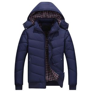 Chaqueta de hombre Chaquetas deportivas cortas para hombre Chaquetas de invierno acolchadas de algodón ligeras con capucha de algodón cálidas Chaqueta corta acolchada de algodón casual Talla M-6XL