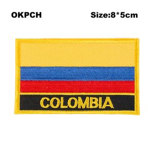 Wholesale free shipping colombia for sale - Group buy cm Colombia Shape Mexico Flag Embroidery Iron on Patch PT0066 R