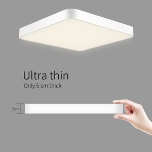 48W Ultra Thin Square LED tak ner lätt badrum kök levande dag / varm vit dimbar.