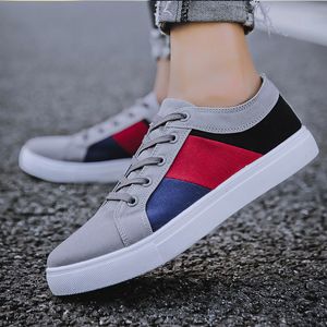 2024 men fashion canvas sneakers shoes black white blue grey red Khaki mens casual out jogging walking item four