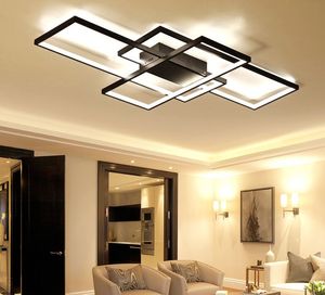 Neue schwarze oder weiße Aluminium moderne LED-Deckenleuchten für Wohnzimmer Schlafzimmer Arbeitszimmer AC85-265V Kronleuchter MYY