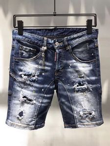 2019, the new brand fashion European and American summer men's denim shorts are men's casual jeans. A233-1