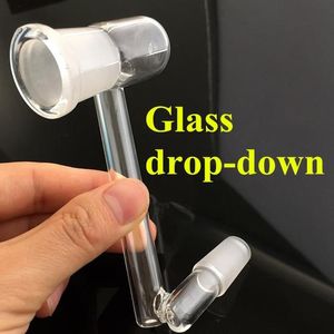 Thick Glass Drop Down Adapter Hookahs 10 Styles Option Female Male 14mm 18mm convert For Bong
