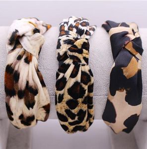 Богемный леопардовый узел ободок для волос женский этнический геометрический леопардовый узор завязанный ободок индивидуальные аксессуары для волос GB1034