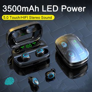 S11 TWS earbuds mAh Power Bank Headphone LED Display Bluetooth Earphone Wireless HiFi stereo spelheadset med mikrofon