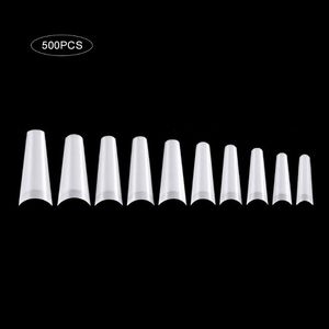 Art Советы Полудверный C Curve Накладные ногти 500 Акриловый гель для ногтей Маникюр Декор для ногтей