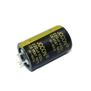 JCCON 경적 알루미늄 전해 콘덴서 450v220uf 볼륨 25x40 오디오 앰프 오디오