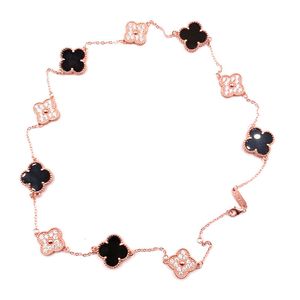 Fashion-R Necklace S925 Silverpläterad 18K Rose Gold Fashion Baitao Clavicle Chain